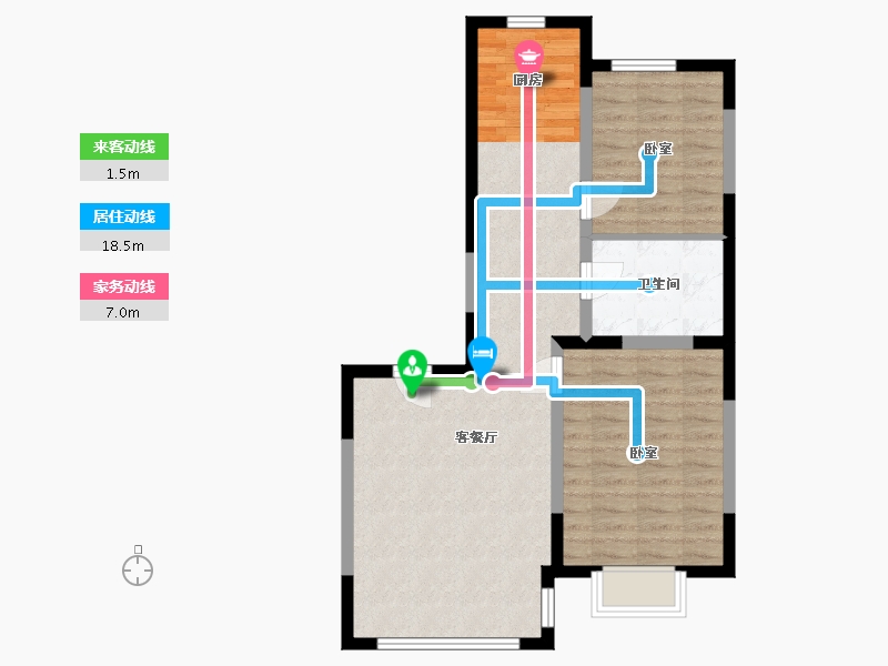 辽宁省-丹东市-和顺·中央花城-68.80-户型库-动静线