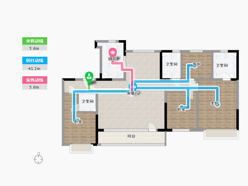 辽宁省-本溪市-本溪碧桂园·溪山云著-152.00-户型库-动静线