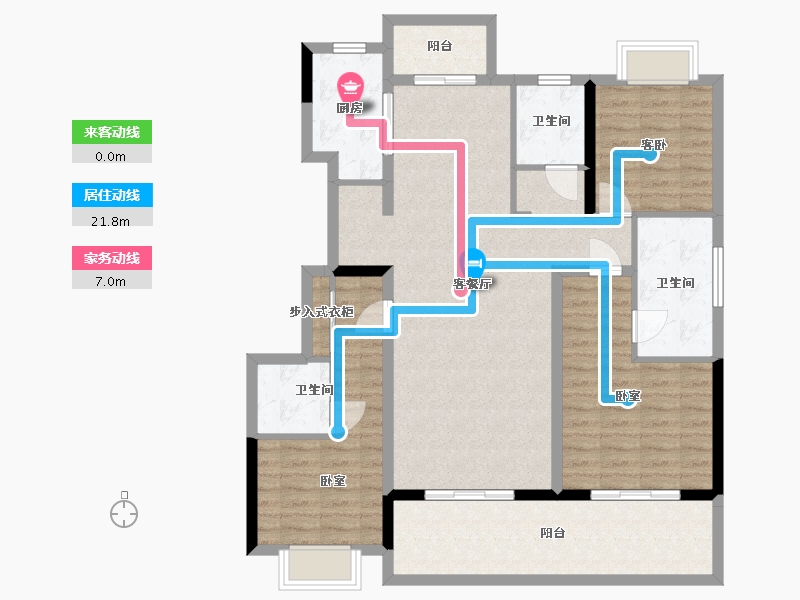 云南省-昆明市-世博生态城蓝湖邻里-115.19-户型库-动静线