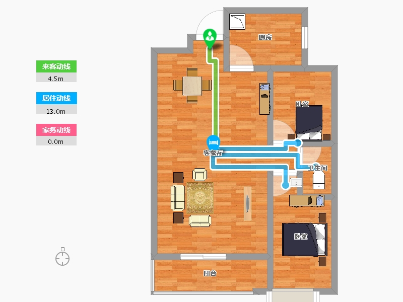 河北省-邯郸市-昊辉壹品-71.16-户型库-动静线