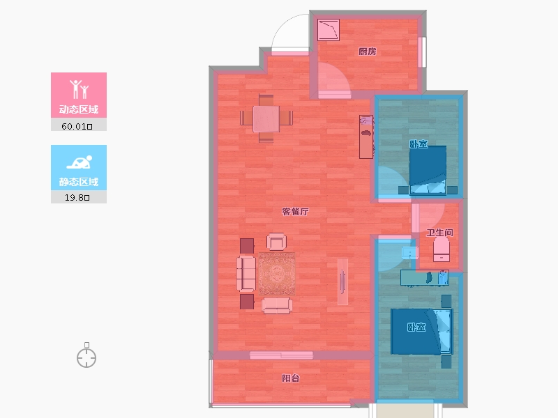 河北省-邯郸市-昊辉壹品-71.16-户型库-动静分区