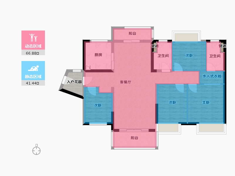 广西壮族自治区-梧州市-美的中央广场-100.26-户型库-动静分区