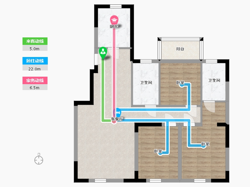 辽宁省-丹东市-永同昌·翡翠壹号-87.00-户型库-动静线