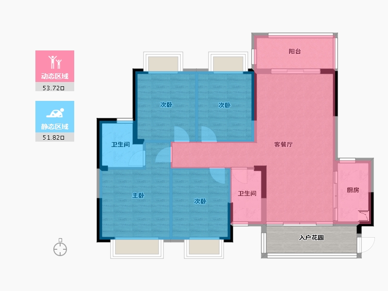 广西壮族自治区-梧州市-桂宏达翰林尊府-101.94-户型库-动静分区