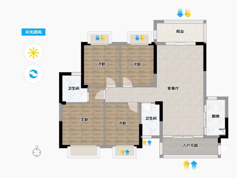 广西壮族自治区-梧州市-桂宏达翰林尊府-101.94-户型库-采光通风