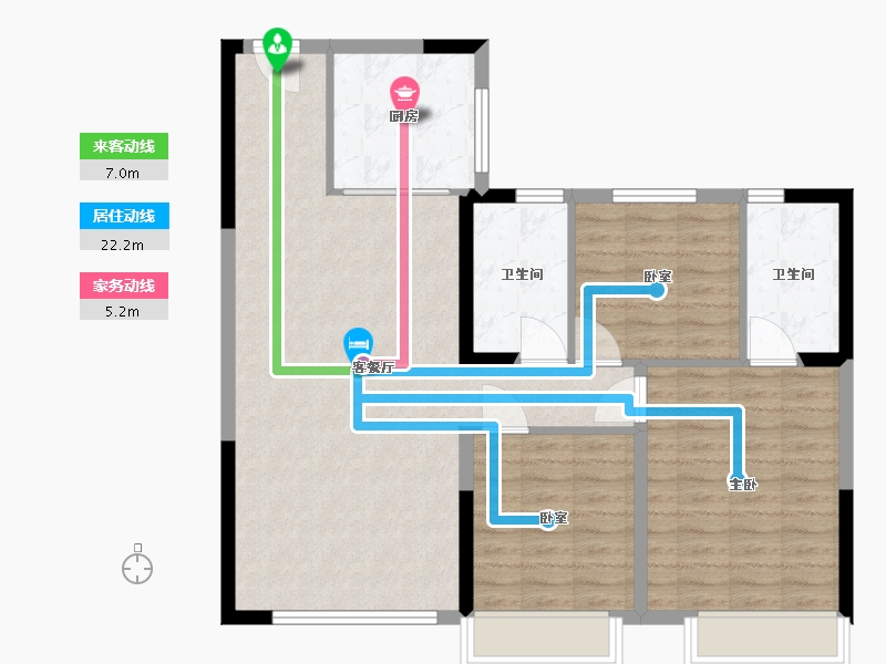 辽宁省-本溪市-本溪碧桂园·溪山云著-92.24-户型库-动静线