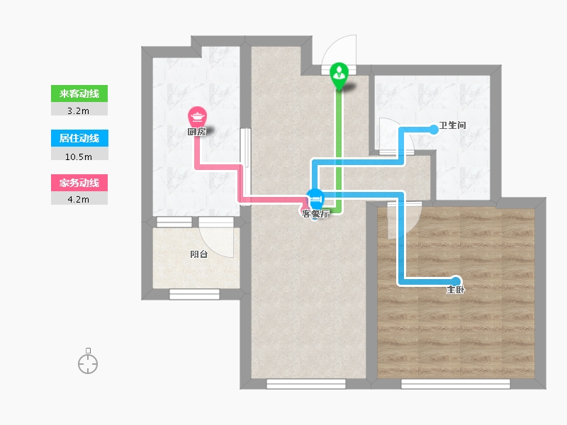 内蒙古自治区-呼和浩特市-呼和浩特恒大翡翠华庭-53.16-户型库-动静线