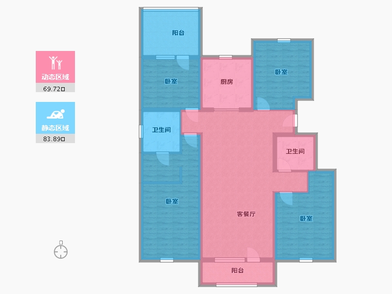 辽宁省-丹东市-永同昌·翡翠壹号-137.49-户型库-动静分区