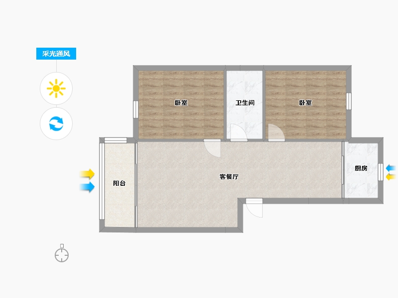 辽宁省-丹东市-东都屹景-73.80-户型库-采光通风