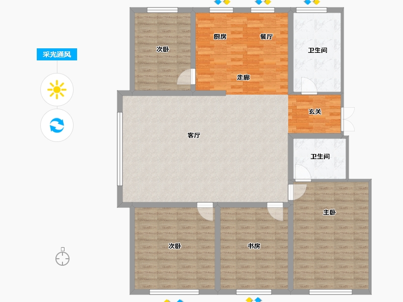 吉林省-辽源市-星源城湖语墅-142.12-户型库-采光通风