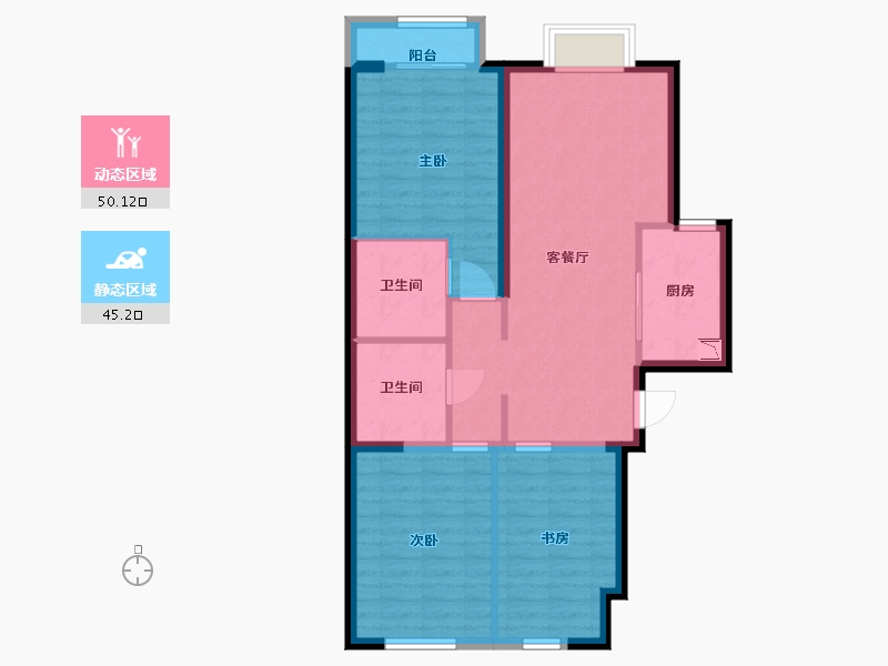 河北省-廊坊市-金融街金悦郡-85.60-户型库-动静分区