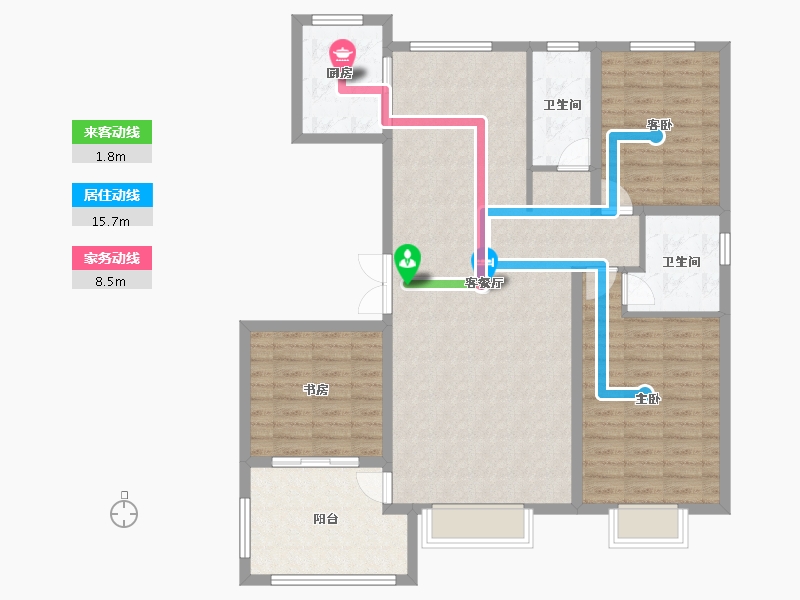 山西省-临汾市-晋瑞驿都-114.62-户型库-动静线