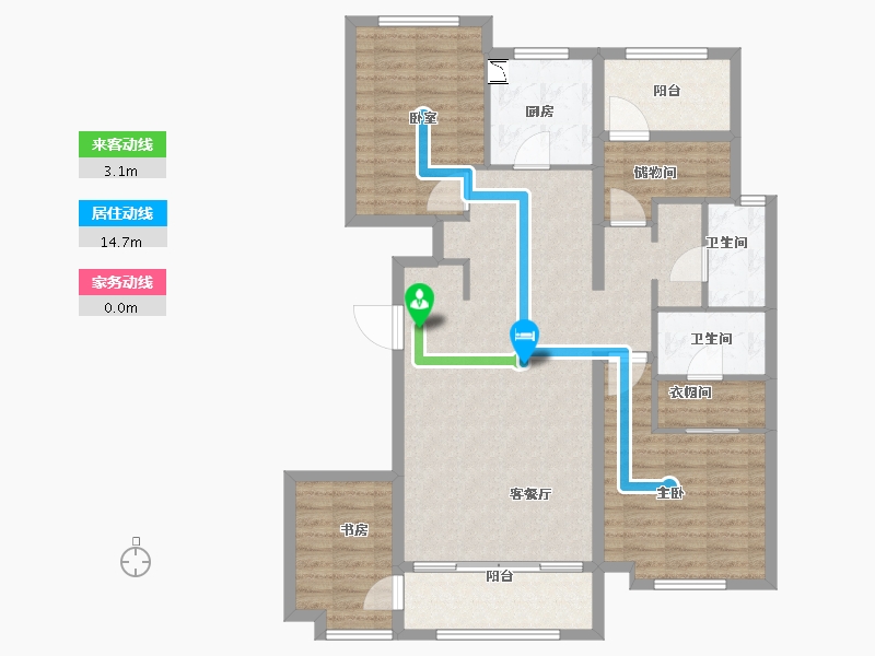 山西省-太原市-保利壹号公馆四期-110.00-户型库-动静线