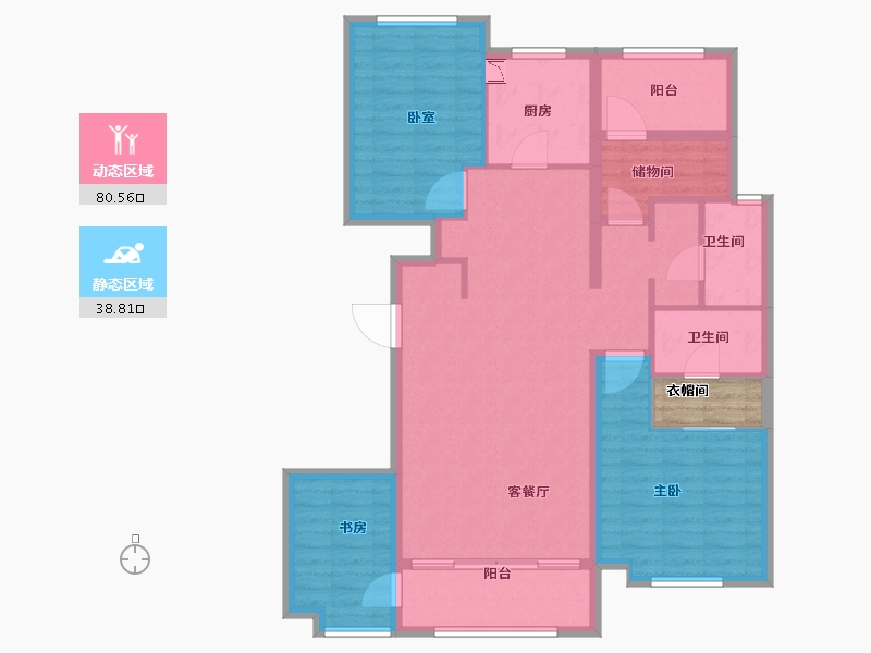 山西省-太原市-保利壹号公馆四期-110.00-户型库-动静分区