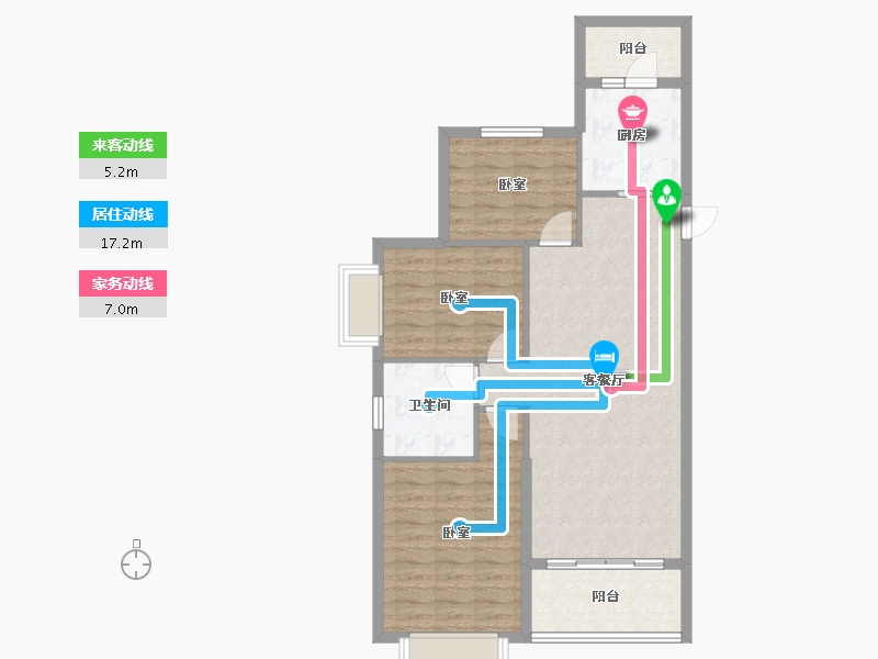 山西省-运城市-恒大悦龙台-86.23-户型库-动静线