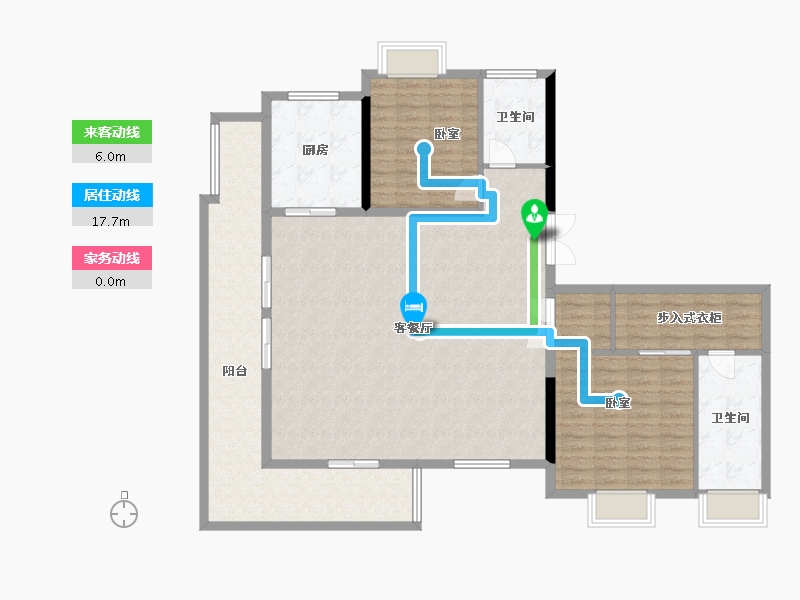 云南省-昆明市-世博生态城蓝湖邻里-146.24-户型库-动静线