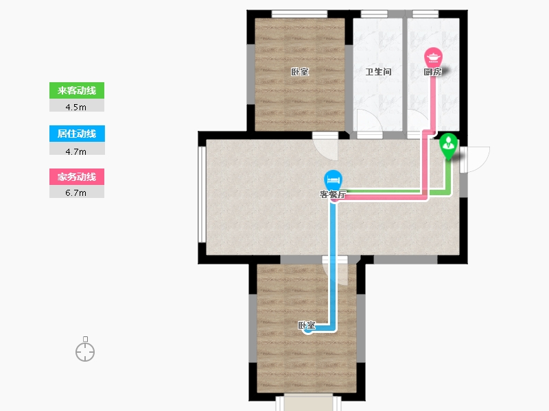 辽宁省-丹东市-和顺·中央花城-61.06-户型库-动静线