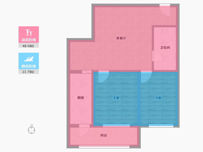 吉林省-四平市-四平巨展幸福里-63.28-户型库-动静分区