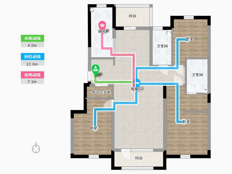 辽宁省-丹东市-永同昌·翡翠壹号-108.93-户型库-动静线