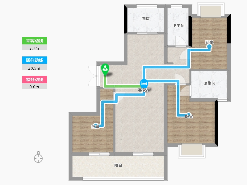 云南省-昆明市-世博生态城蓝湖邻里-93.34-户型库-动静线