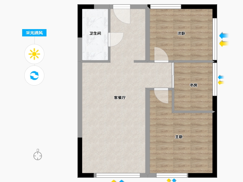 河北省-保定市-京雄世贸港-64.00-户型库-采光通风