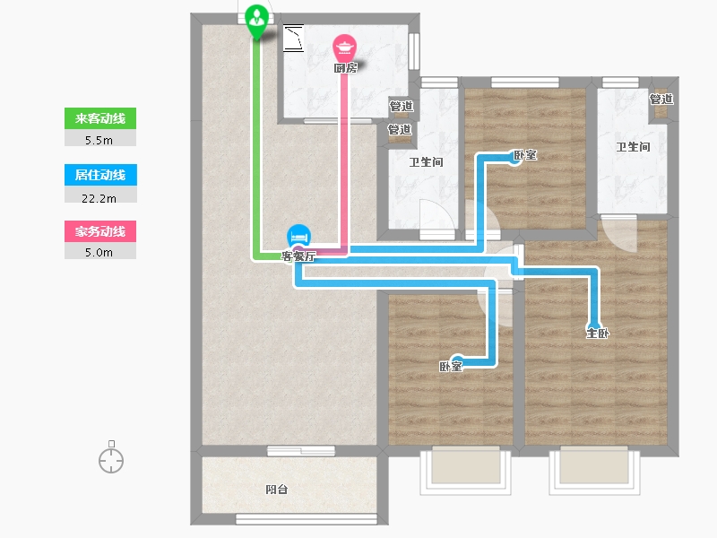 山西省-太原市-远洋万和四季-86.73-户型库-动静线