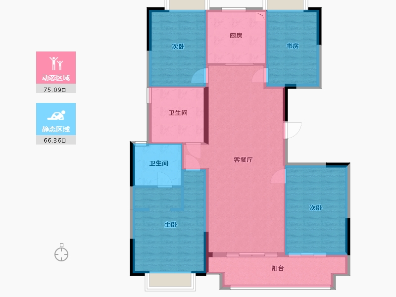 江西省-南昌市-弘阳时光里-129.00-户型库-动静分区