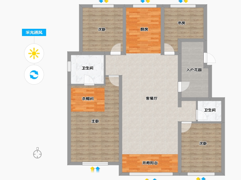 吉林省-四平市-四平顺达・东樾府-121.38-户型库-采光通风