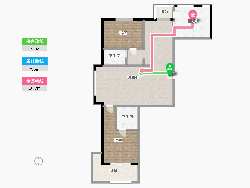 内蒙古自治区-鄂尔多斯市-春阳家园商住小区-116.89-户型库-动静线