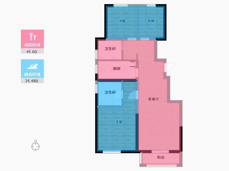 河北省-廊坊市-金融街金悦郡-71.97-户型库-动静分区