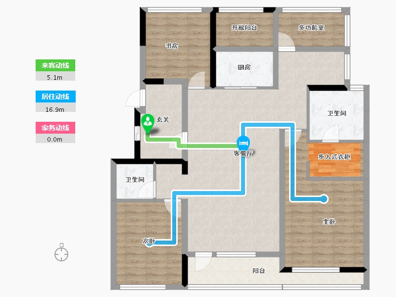 吉林省-四平市-四平顺达・东樾府-121.43-户型库-动静线