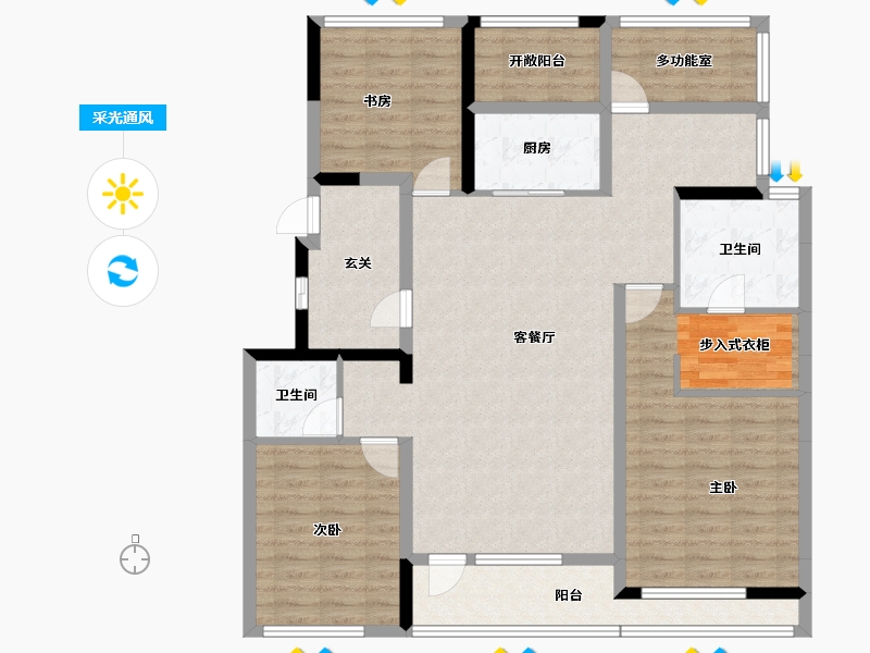 吉林省-四平市-四平顺达・东樾府-121.43-户型库-采光通风