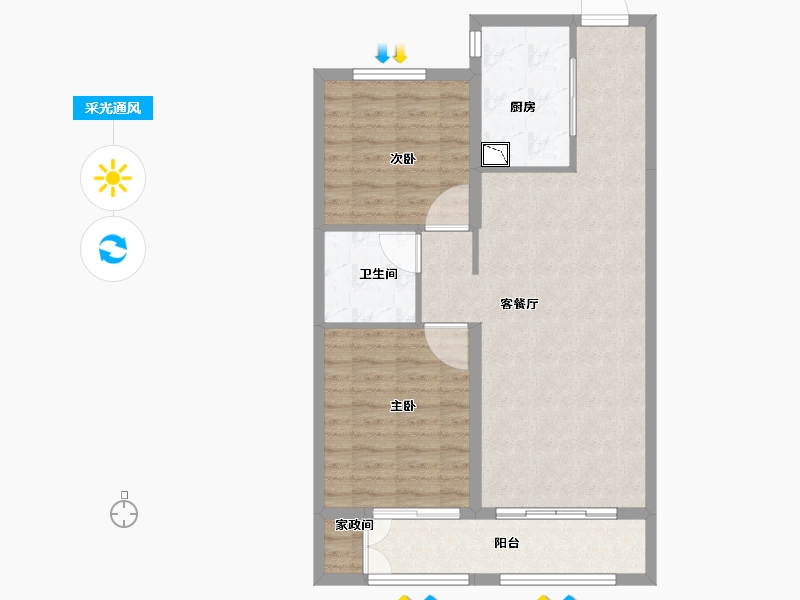 山西省-太原市-保利东郡-78.00-户型库-采光通风