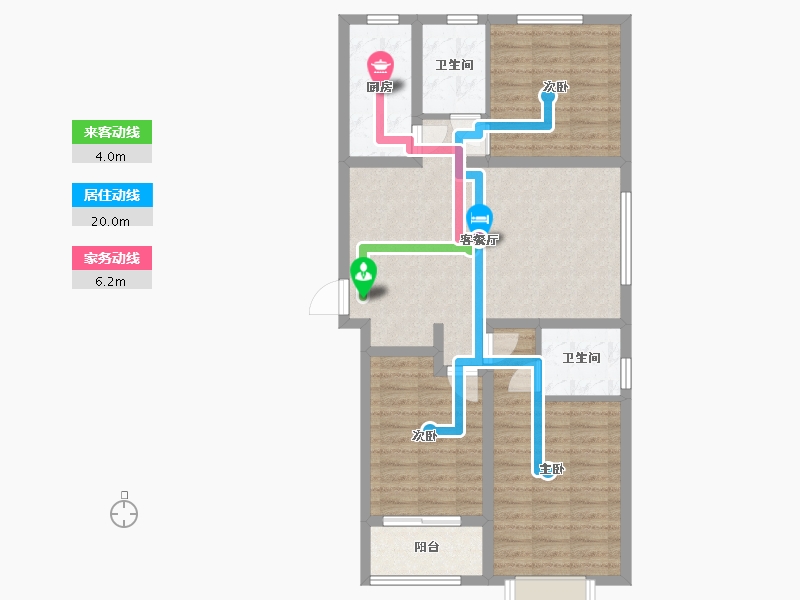 河北省-保定市-御景蓝湾二期-87.22-户型库-动静线