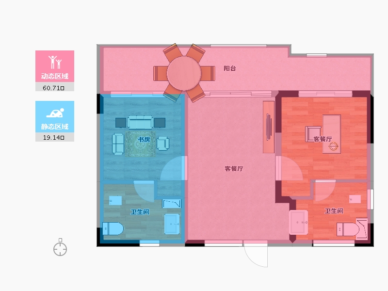 云南省-昆明市-中国抚仙湖星空小镇国际度假区-72.18-户型库-动静分区