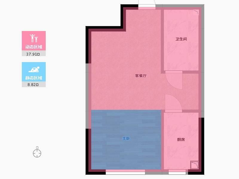 辽宁省-铁岭市-哥伦布魅力城-34.00-户型库-动静分区