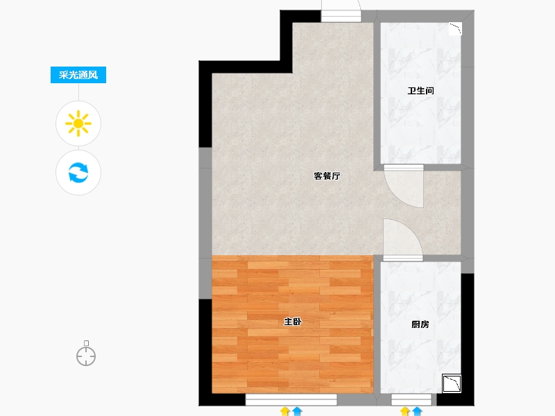 辽宁省-铁岭市-哥伦布魅力城-34.00-户型库-采光通风