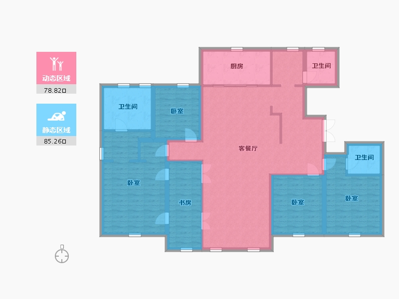 辽宁省-大连市-南山家里-149.04-户型库-动静分区