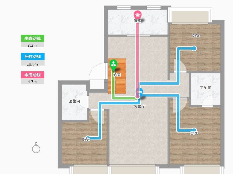 辽宁省-沈阳市-首开如院-79.75-户型库-动静线