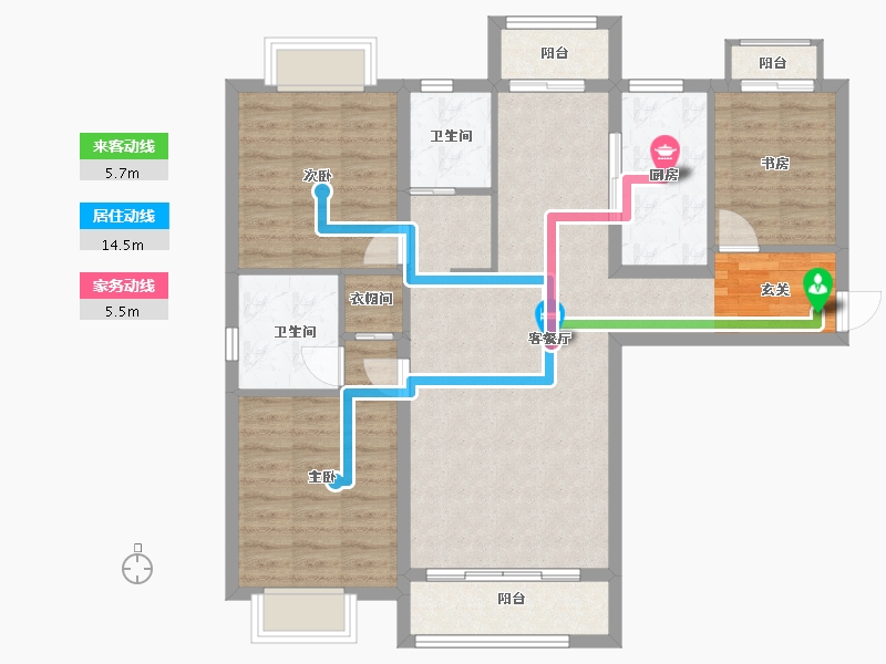 辽宁省-大连市-大连海湾城-97.12-户型库-动静线