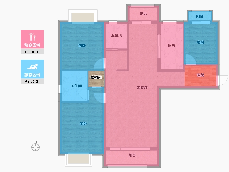 辽宁省-大连市-大连海湾城-97.12-户型库-动静分区