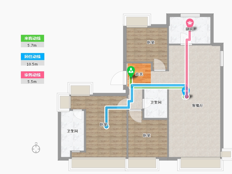 辽宁省-沈阳市-首开如院-98.42-户型库-动静线