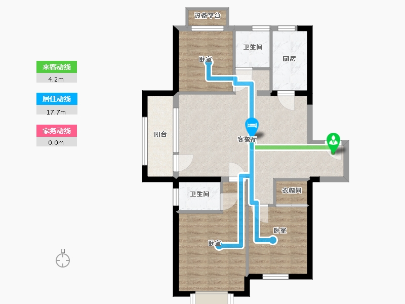 辽宁省-大连市-金湾十里海-75.12-户型库-动静线