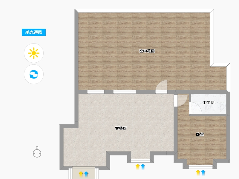 辽宁省-大连市-金湾十里海-91.42-户型库-采光通风