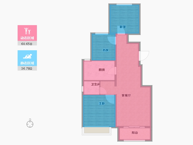 山西省-太原市-保利壹号公馆四期-88.01-户型库-动静分区