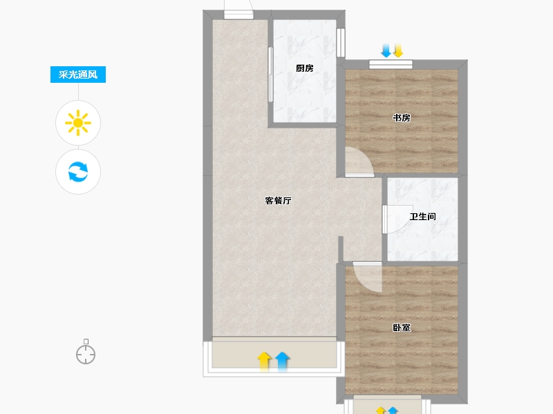 辽宁省-大连市-中国铁建海语城-55.58-户型库-采光通风