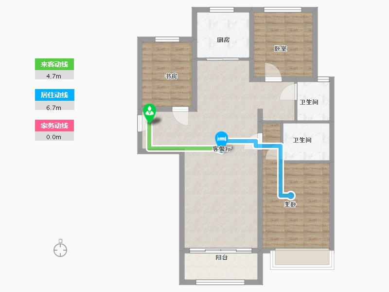 山西省-太原市-保利壹号公馆四期-95.00-户型库-动静线