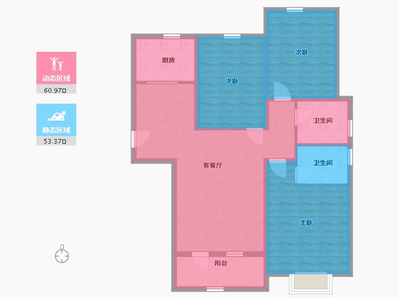 河北省-石家庄市-五合锦江府-102.70-户型库-动静分区