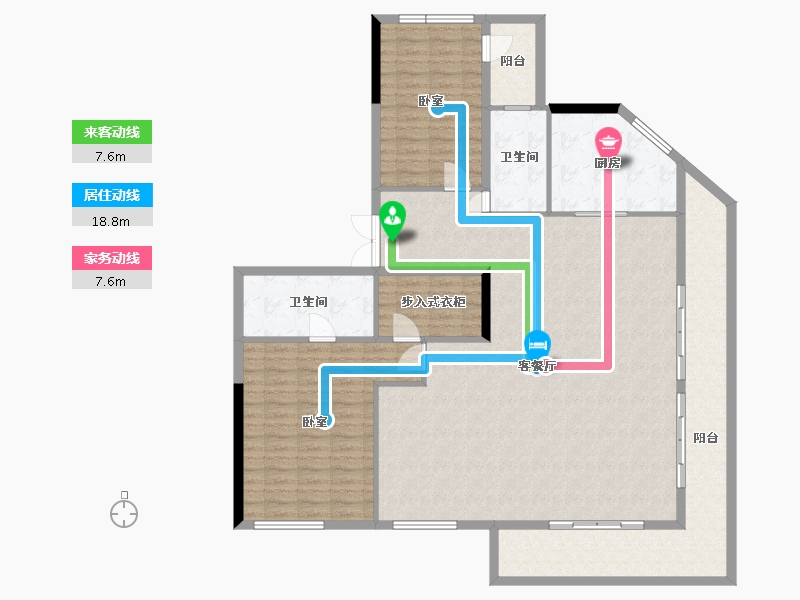 云南省-昆明市-世博生态城蓝湖邻里-160.75-户型库-动静线