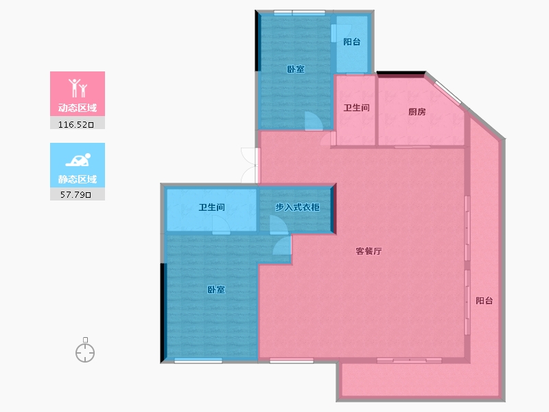 云南省-昆明市-世博生态城蓝湖邻里-160.75-户型库-动静分区